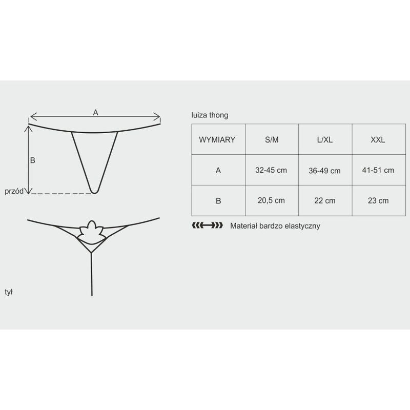 OBSESSIVE - LUIZA THONG WHITE L/XL - 53Xshop