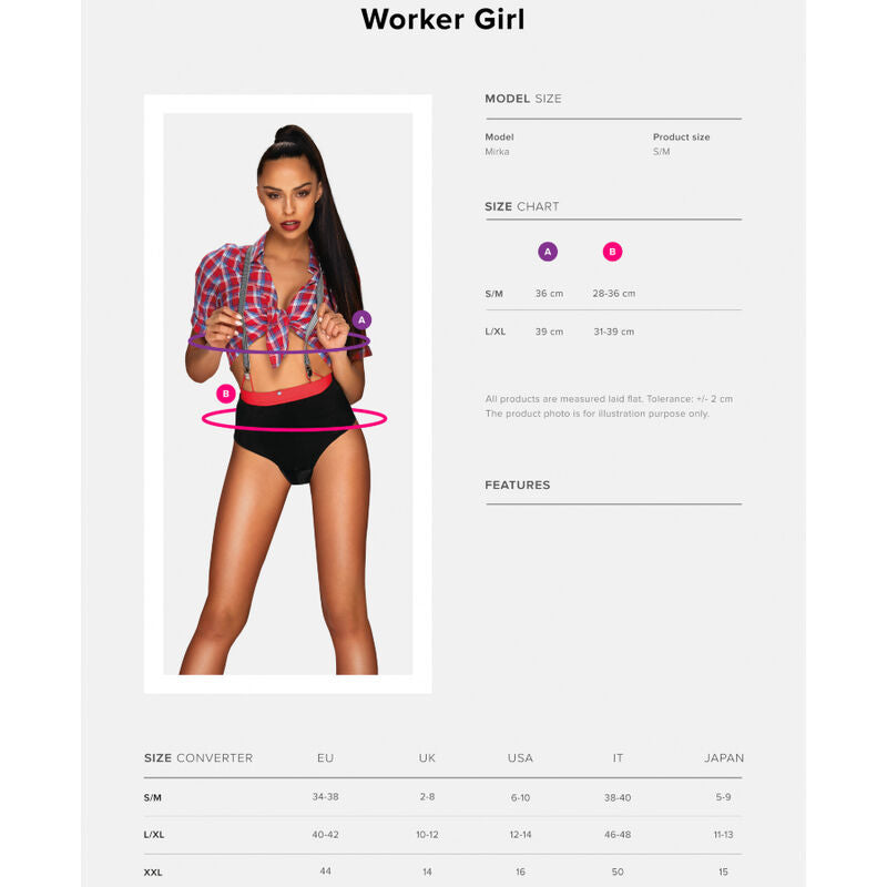 OBSESSIVE - WORKER GIRL COSTUME SEXY S/M - 53Xshop