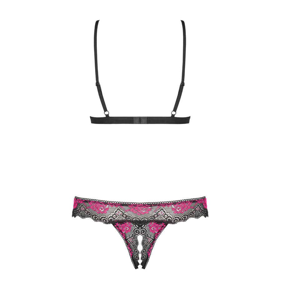 OBSESSIVE - TULIA BRA & THONG CROTCHLESS L/XL - 53Xshop