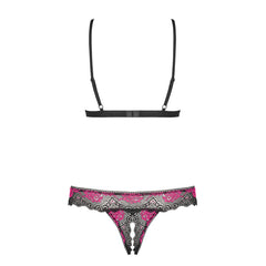 OBSESSIVE - TULIA BRA & THONG CROTCHLESS L/XL - 53Xshop