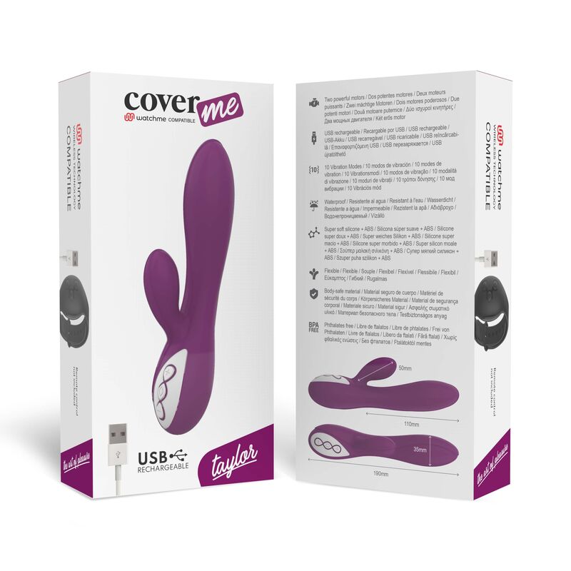 COVERME - TAYLOR VIBRATOR COMPATIBLE WITH WATCHME WIRELESS TECHNOLOGY - 53Xshop