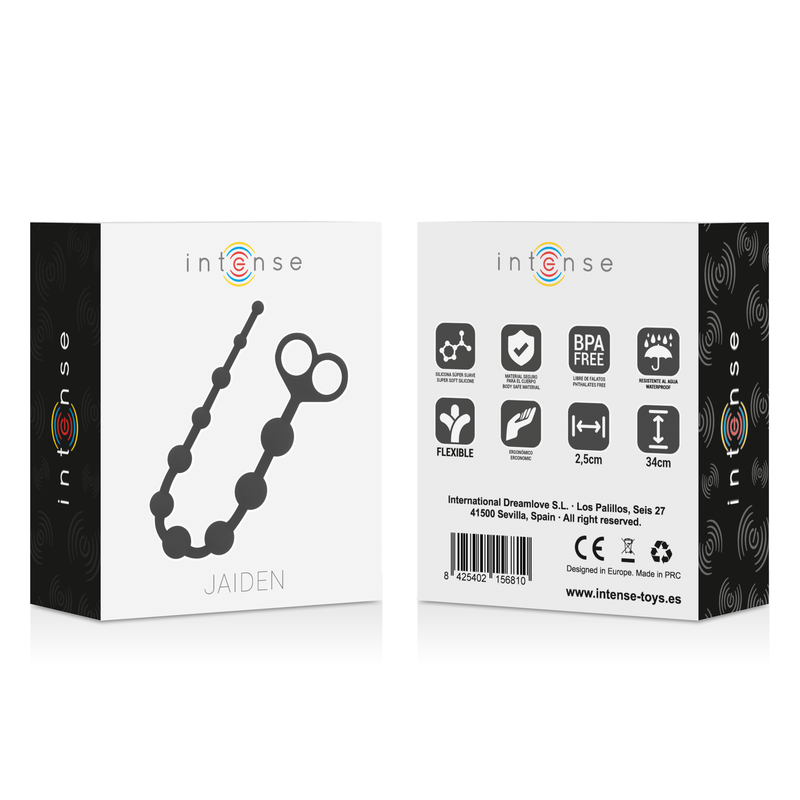 INTENSE - JAIDEN ANAL BEADS BLACK - 53Xshop