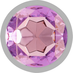 INTENSE - PLUG ANAL EN METAL ALUMINIUM AVEC CRISTAL VIOLET TAILLE M