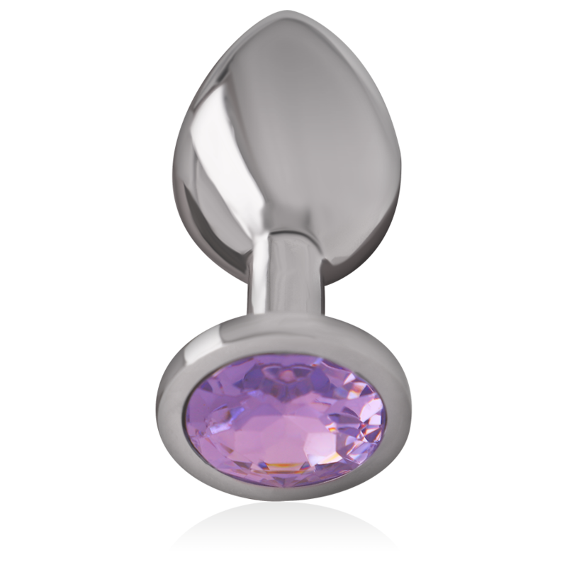 INTENSE - PLUG ANAL EN METAL ALUMINIUM AVEC CRISTAL VIOLET TAILLE M