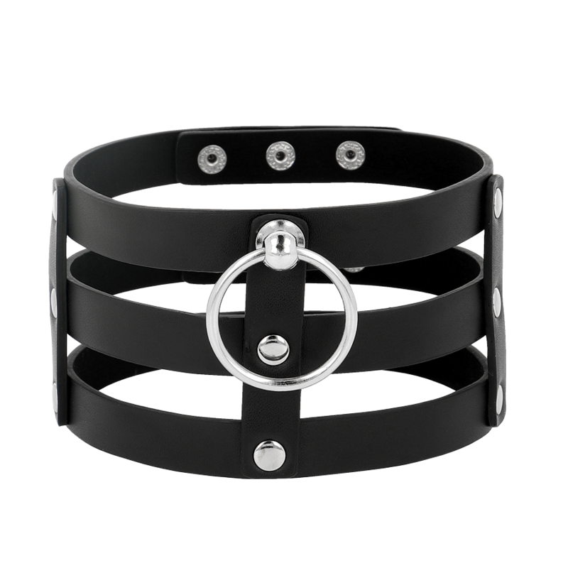 COQUETTE CHIC DESIRE - FETISH STYLE VEGAN LEATHER CHOKER - 53Xshop