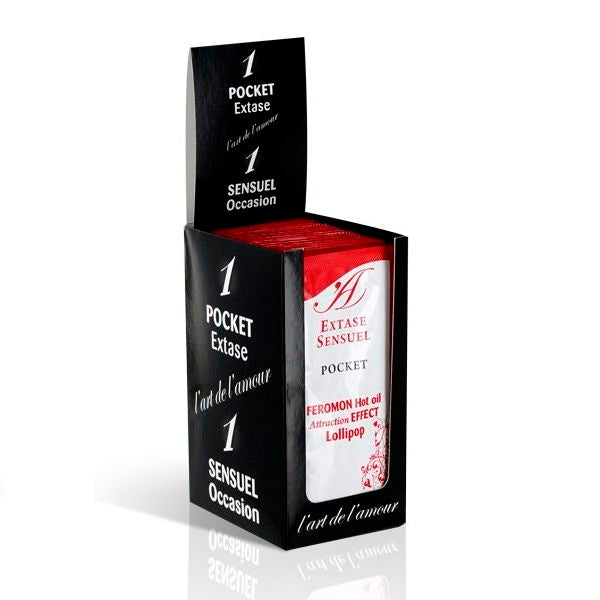EXTASE SENSUAL - MASSAGE OIL WITH HEAT EFFECT PHEROMONES LOLLIPOP 10 ML - 53Xshop