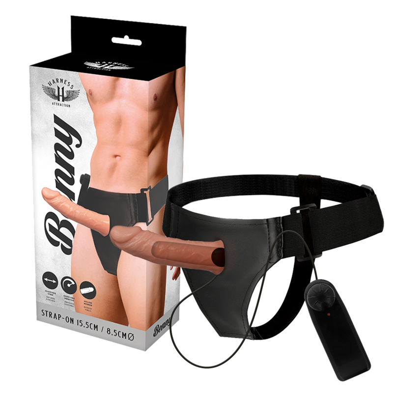 HARNESS ATTRACTION - RNES HOLLOW BENNY WITH VIBRATOR 15 CM -O- 4.5 CM - 53Xshop
