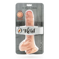 GET REAL - DILDO DOUBLE DENSITÉ 25,5 CM COUILLES PEAU