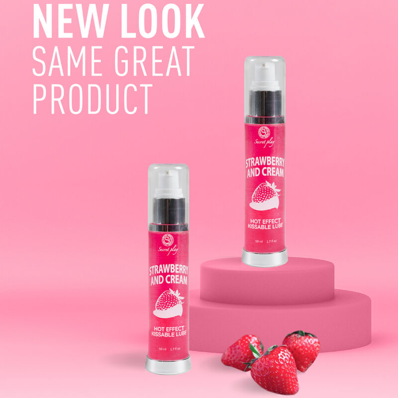 SECRETPLAY - LUBRICANT 2-1 HEAT EFFECT STRAWBERRY & CREAM 50 ML - 53Xshop