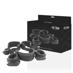 FETISH SUBMISSIVE - OPEN LEGS POSITION WITH NOPRENE LINING HANDCUFFS - 53Xshop
