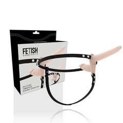 FETISH SUBMISSIVE HARNESS - DOUBLE PENETRATION FLESH UP VIBRATOR - 53Xshop