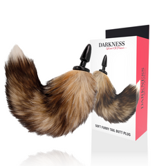 DARKNESS - NATURAL TAIL WITH SILICONE ANAL PLUG 10 CM - 53Xshop