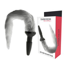DARKNESS - SILICONE ANAL PLUG WITH GRAY TAIL - 53Xshop