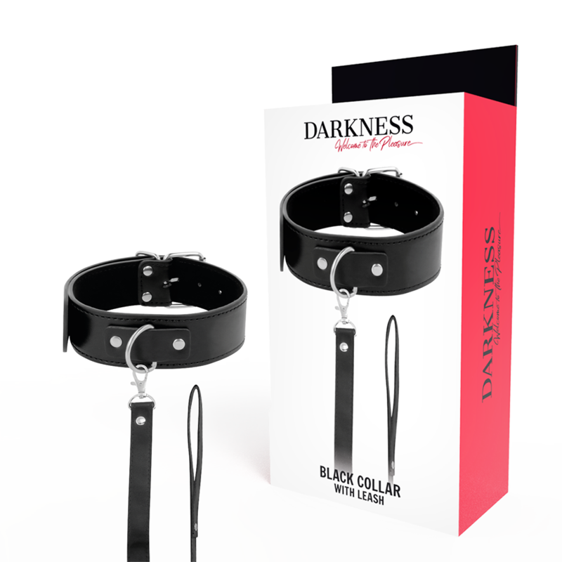 DARKNESS - POSTURE NECKLACE WITH LEATHER CHAIN - 53Xshop