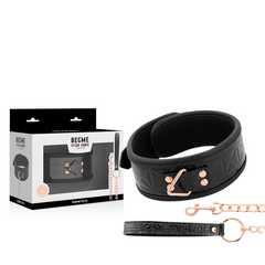 BEGME - BLACK EDITION PREMIUM VEGAN LEATHER COLLAR WITH NEOPRENE LINING - 53Xshop