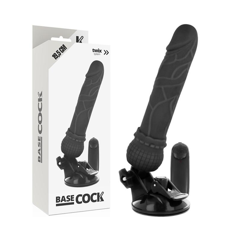 BASECOCK - REALISTIC VIBRATOR REMOTE CONTROL FLESH 19.5 CM -O- 4 CM - 53Xshop