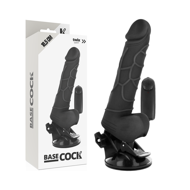 BASECOCK - REALISTIC VIBRATOR REMOTE CONTROL FLESH 18.5 CM -O- 4CM - 53Xshop