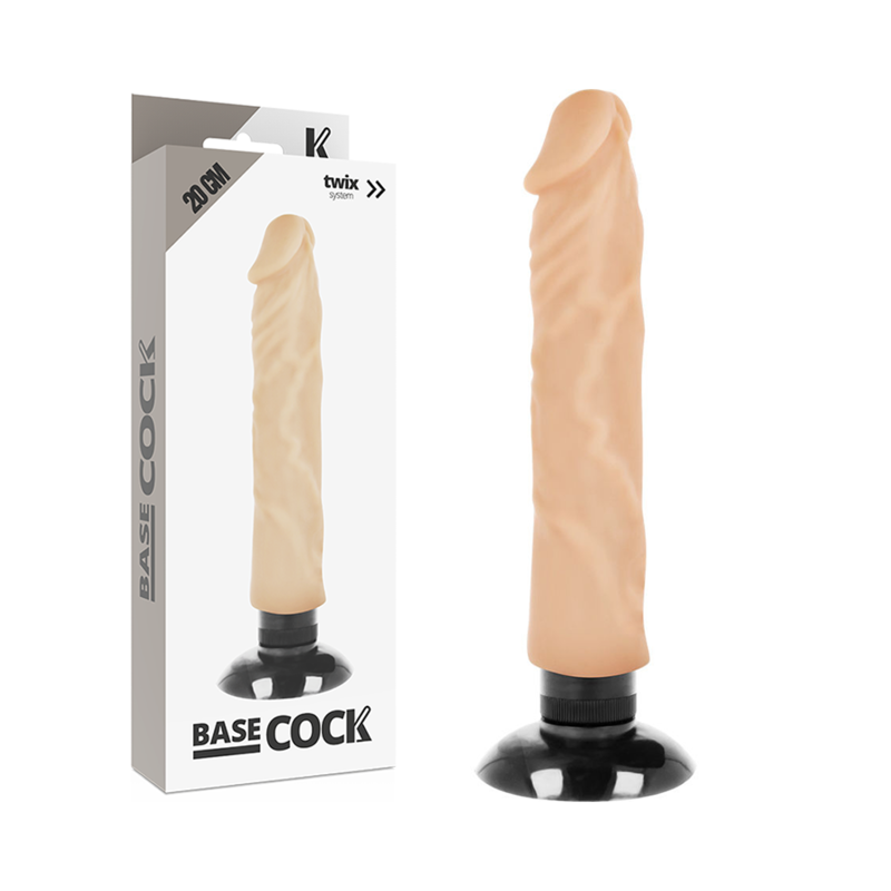 BASECOCK - REALISTIC VIBRATOR 2-1 FLESH 20 CM -O- 4 CM - 53Xshop