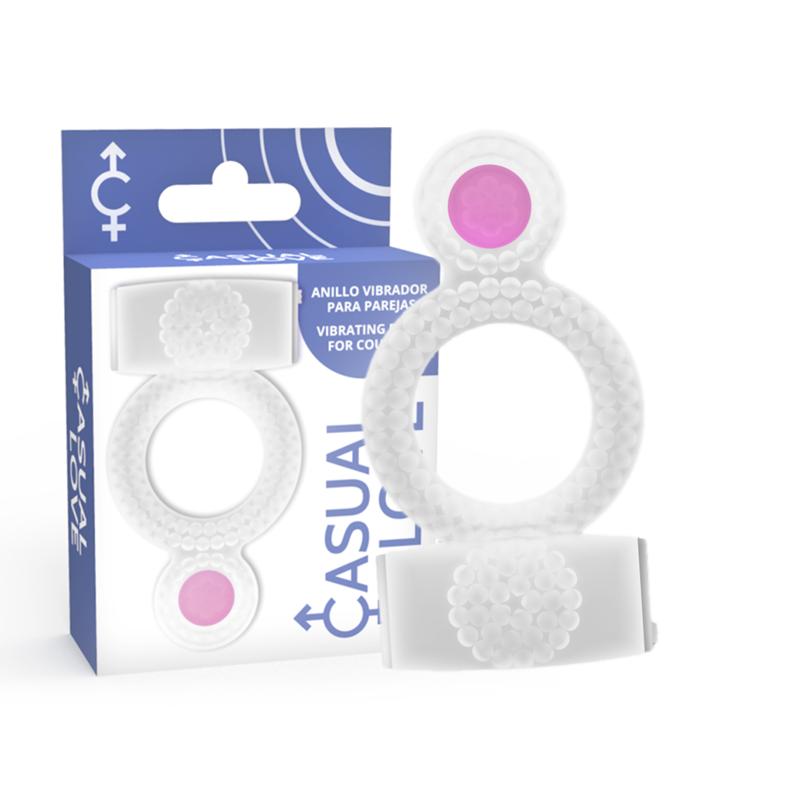 CASUAL LOVE - RING VIBRATING DOUBLE PLEASURE TRANSPARENT - 53Xshop