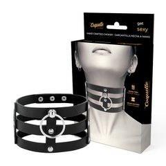 COQUETTE CHIC DESIRE - FETISH STYLE VEGAN LEATHER CHOKER - 53Xshop