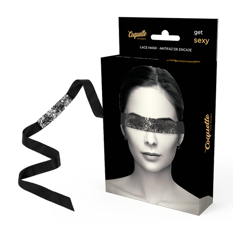 COQUETTE CHIC DESIRE - LACE MASK BLACK - 53Xshop