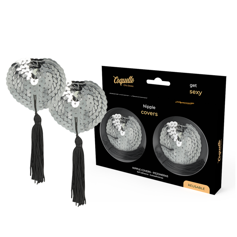 COQUETTE CHIC DESIRE - NIPPLE COVERS SILVER - 53Xshop