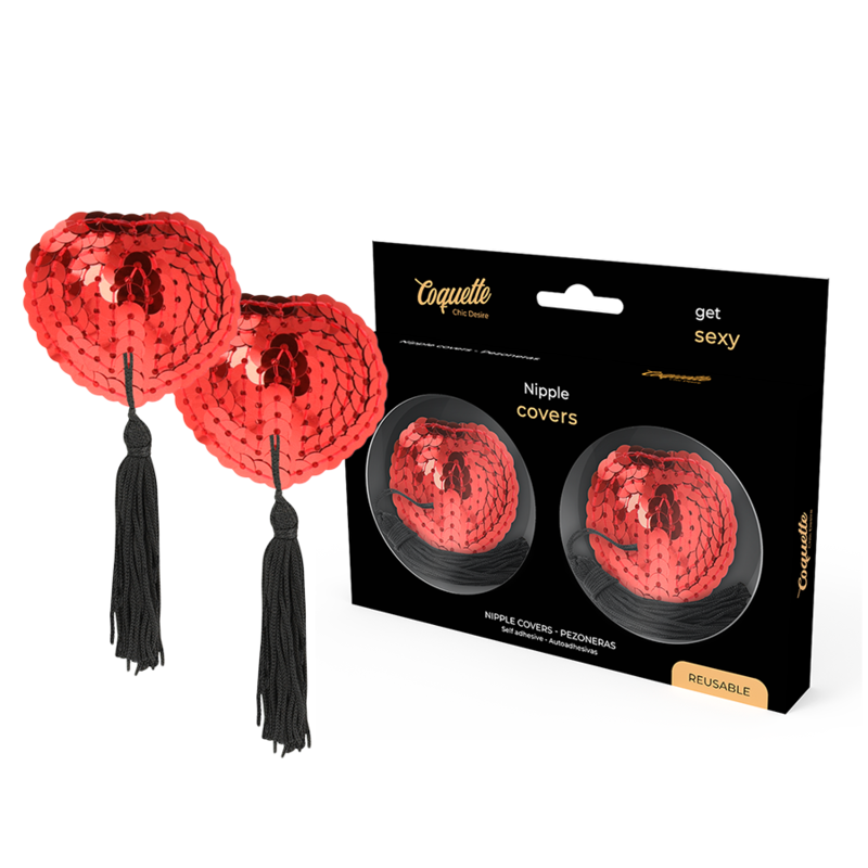 COQUETTE CHIC DESIRE - NIPPLE COVERS RED - 53Xshop