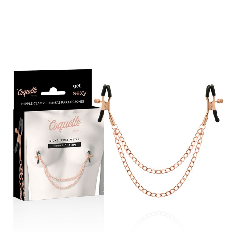 COQUETTE CHIC DESIRE - FANTASY METAL NIPPLE CLIPS WITH CHAIN - 53Xshop