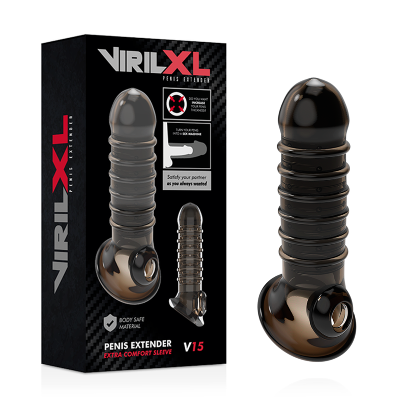 VIRILXL - PENIS EXTENSION AND SHEATH V15 BLACK - 53Xshop