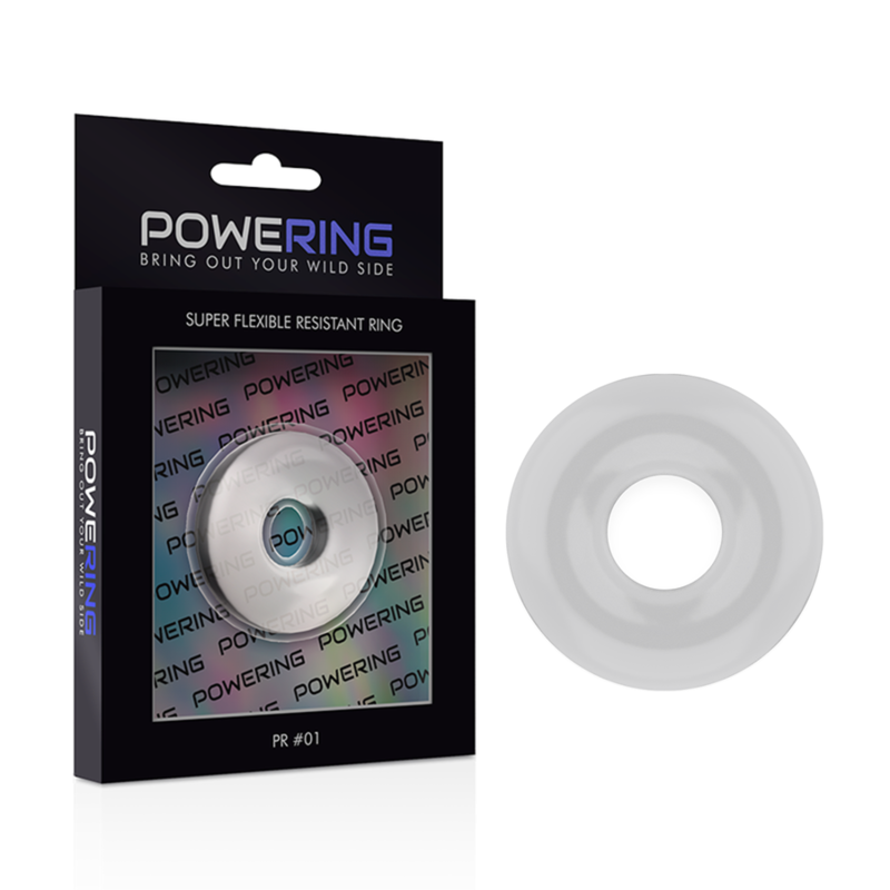 POWERING - SUPER FLEXIBLE AND RESISTANT PENIS RING 3.5CM CLEAR - 53Xshop
