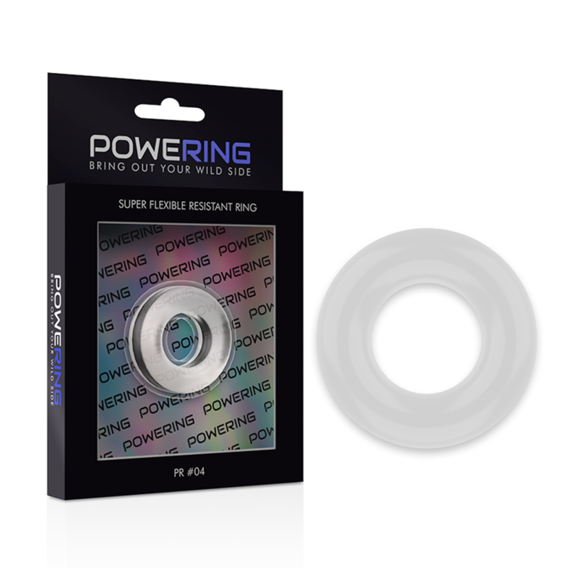 POWERING - SUPER FLEXIBLE AND RESISTANT PENIS RING 3.8CM PR04 CLEAR - 53Xshop