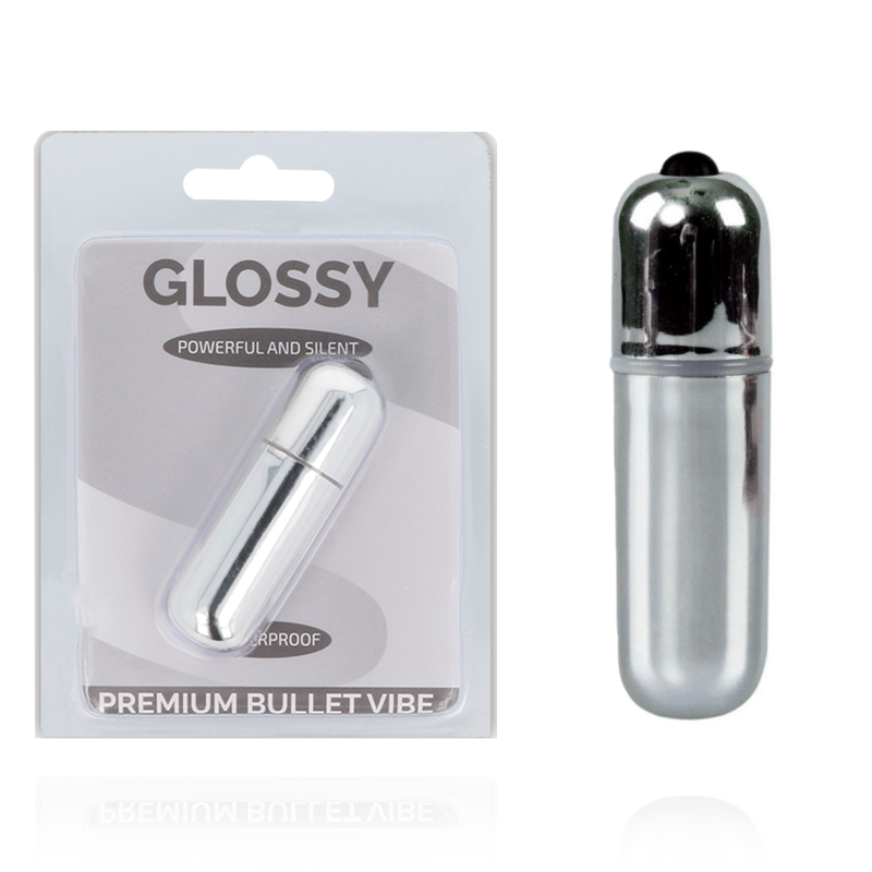 GLOSSY - PREMIUM VIBE VIBRATING BULLET 10V SILVER - 53Xshop