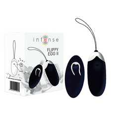 INTENSE - FLIPPY II VIBRATING EGG WITH REMOTE CONTROL BLACK - 53Xshop