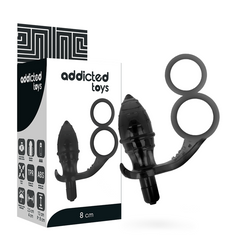 ADDICTED TOYS - ANAL PLUG WITH DOUBLE BLACK RING - 53Xshop
