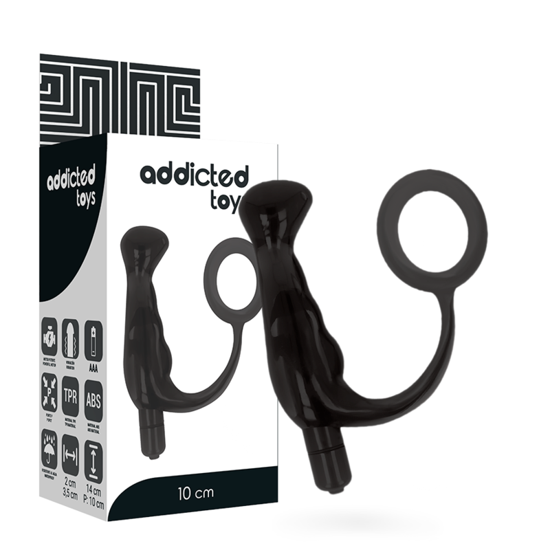ADDICTED TOYS - VIBRATOR PROST TICO BLACK 10 CM - 53Xshop