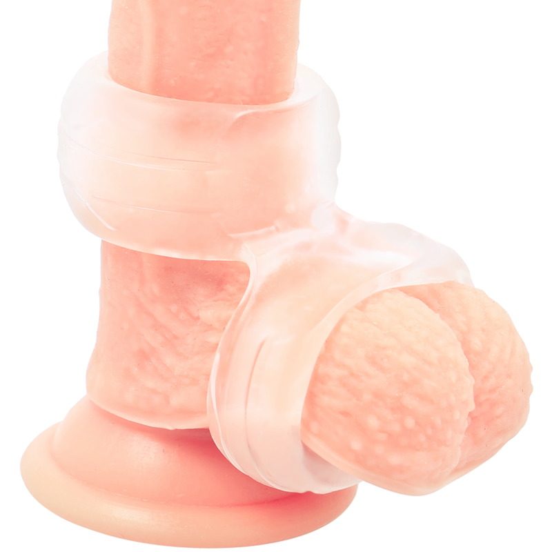 POWERING - SUPER FLEXIBLE AND RESISTANT DOUBLE PENIS RING PR09 CLEAR - 53Xshop
