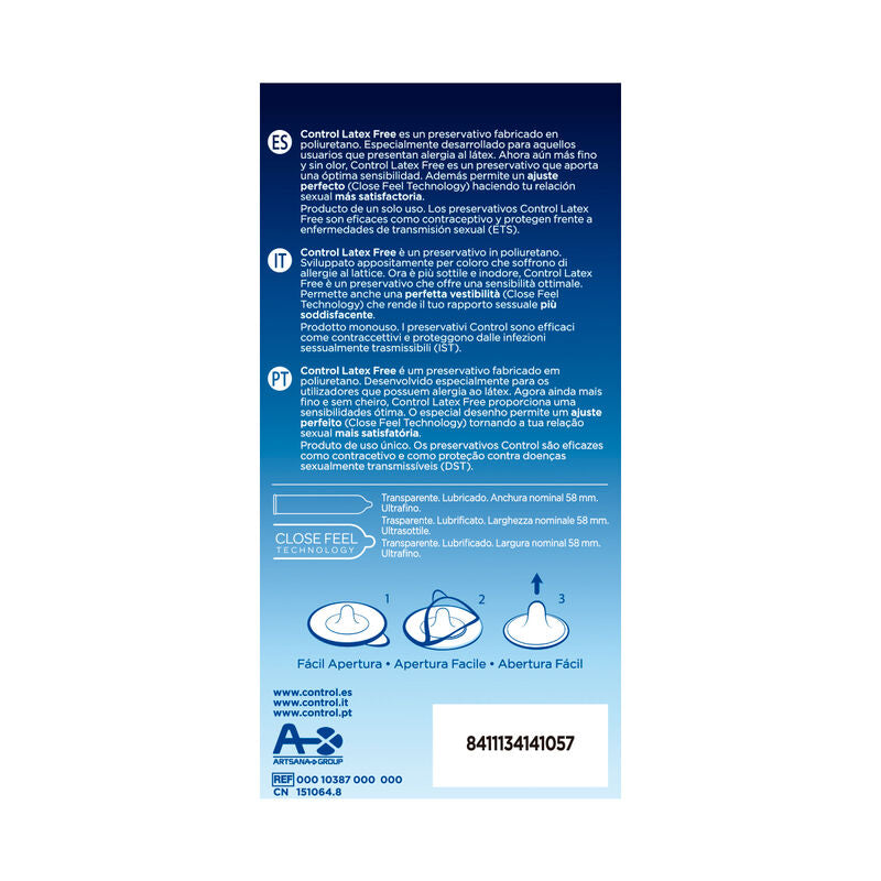 CONTROL - FREE SIN LATEX CONDOMS 5 UNITS - 53Xshop
