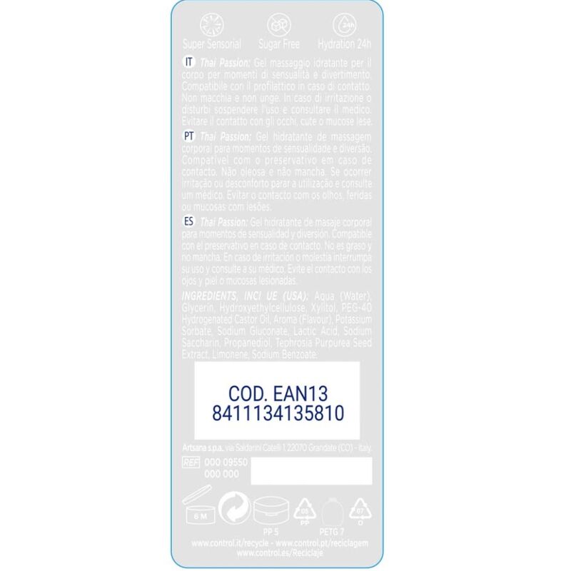 CONTROL - 2 EN 1 MASSAGE & PLEASURE THAI PASSION 200 ML - 53Xshop