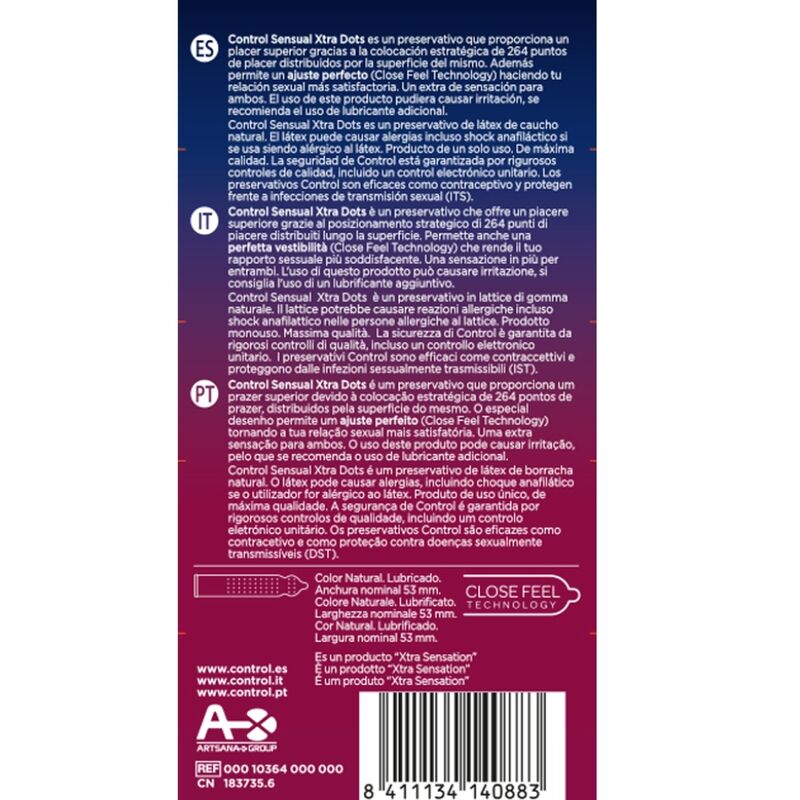 CONTROL - XTRA DOTS 12 UDS - 53Xshop