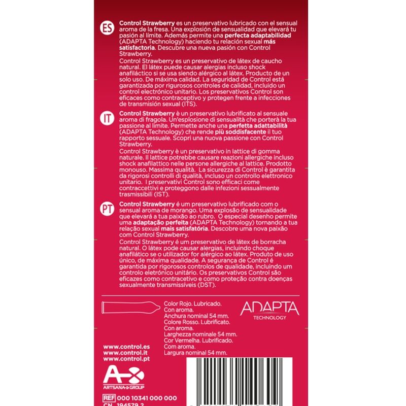 CONTROL - ADAPTS STRAWBERRY 12 UNITS - 53Xshop