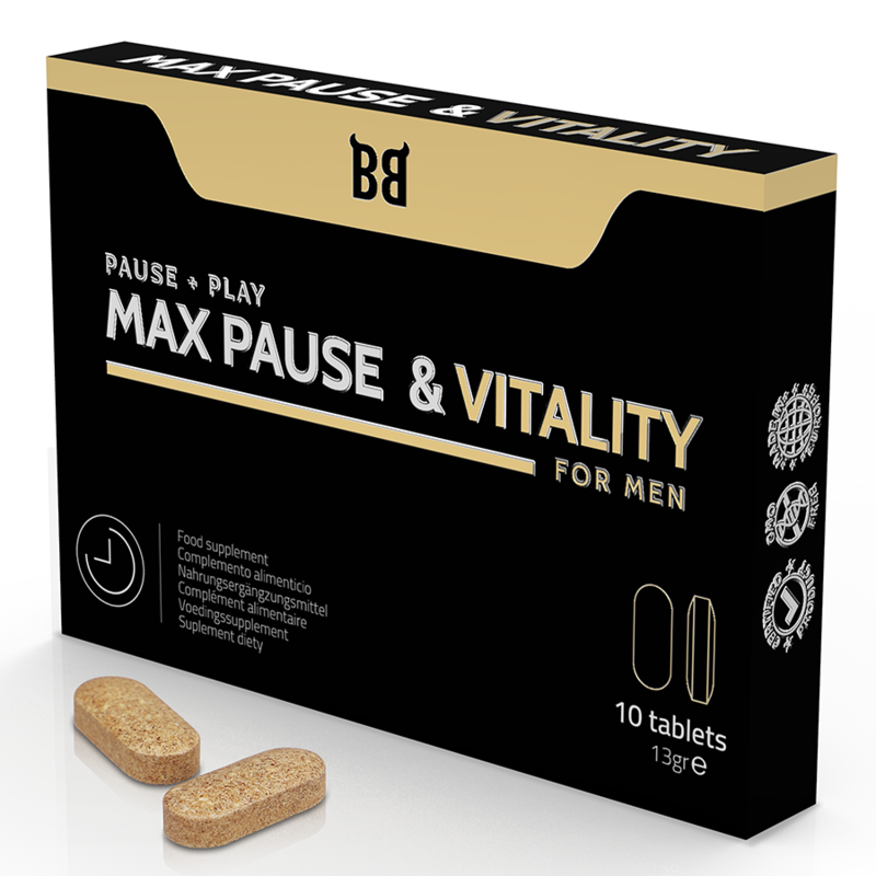 BLACK BULL - MAX PAUSE & VITALITY RETARDANT FOR MEN 10 CAPSULES - 53Xshop