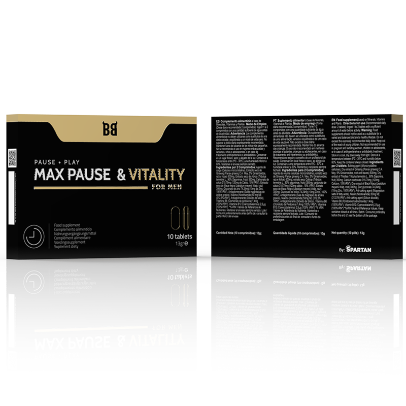 BLACK BULL - MAX PAUSE & VITALITY RETARDANT FOR MEN 10 CAPSULES - 53Xshop