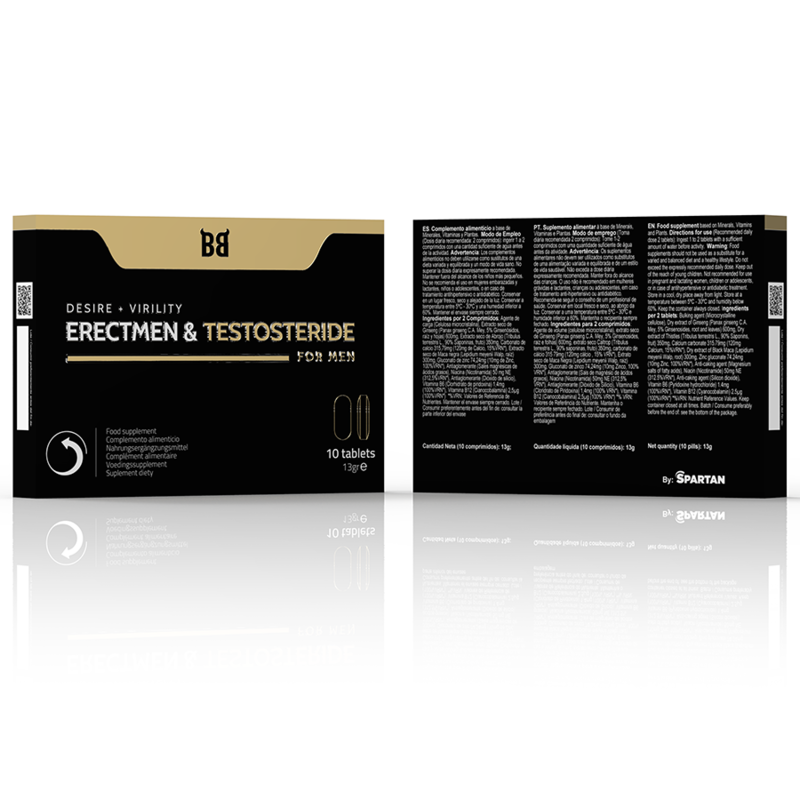 BLACK BULL - ERECTMEN & TESTOSTERIDE POWER AND TESTOSTERONE FOR MEN 10 CAPSULES - 53Xshop