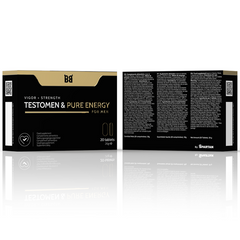 BLACK BULL - TESTOMEN & PURE ENERGY ENHANCER FOR MEN 20 CAPSULES - 53Xshop