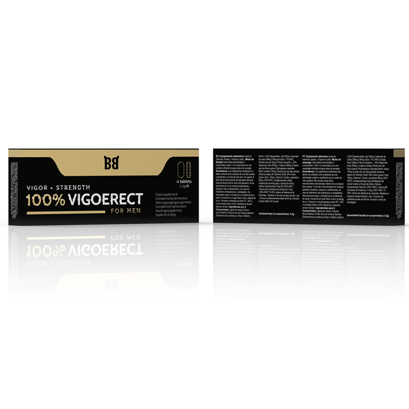 BLACK BULL - 100% VIGOERECT VIGOR + STRENGTH FOR MEN 4 TABLETS - 53Xshop