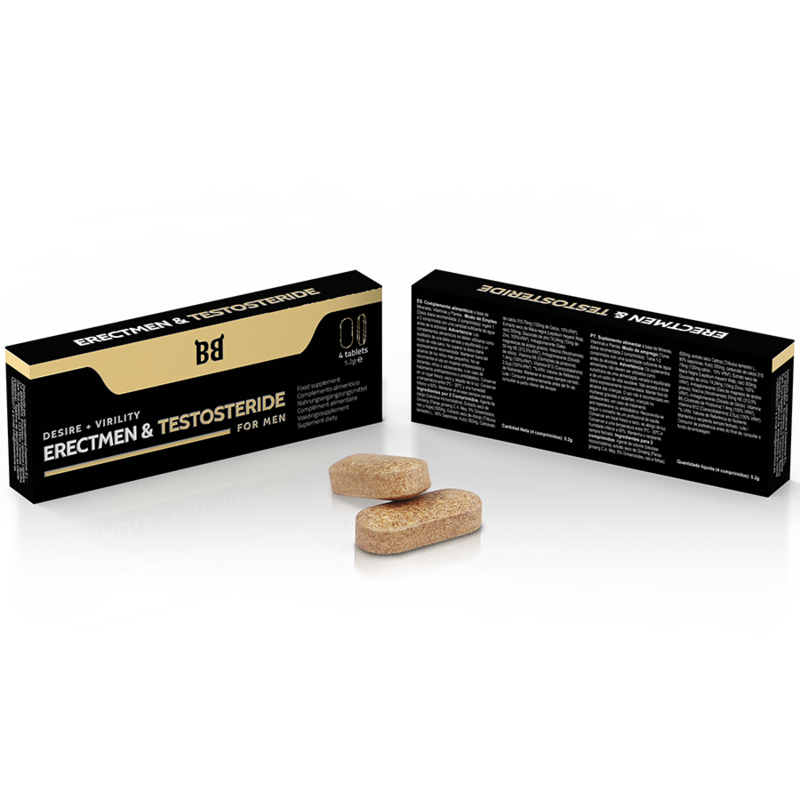 BLACK BULL - ERECTMEN & TESTOSTERIDE POWER AND TESTOSTERONE FOR MEN 4 CAPSULES - 53Xshop
