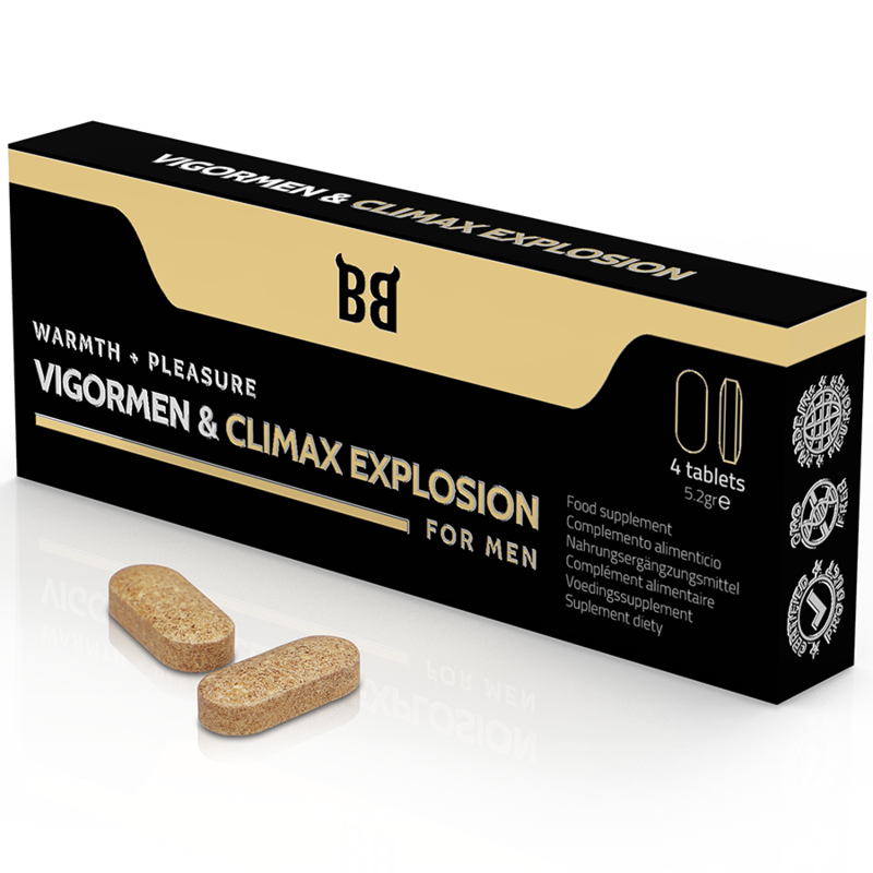 BLACK BULL - VIGORMEN & CLIMAX EXPLOSION GREATER PLEASURE FOR MEN 4 CAPSULES - 53Xshop