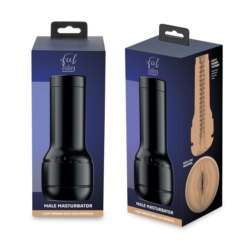 KIIROO - FEEL STROKER MASTURBATOR STIMULATOR - LIGHT BROWN - 53Xshop