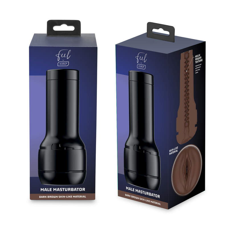 KIIROO - FEEL STROKER MASTURBATOR STIMULATOR - DARK BROWN - 53Xshop