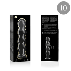 SÉRIE NEBULA PAR IBIZA - MODÈLE 10 GODE EN VERRE BOROSILICATE TRANSPARENT 16,5 CM -O- 3,5 CM